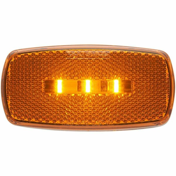 Lastplay LED Oval Amber Marker & Clearance Light with Reflex - Black Base LA3563917